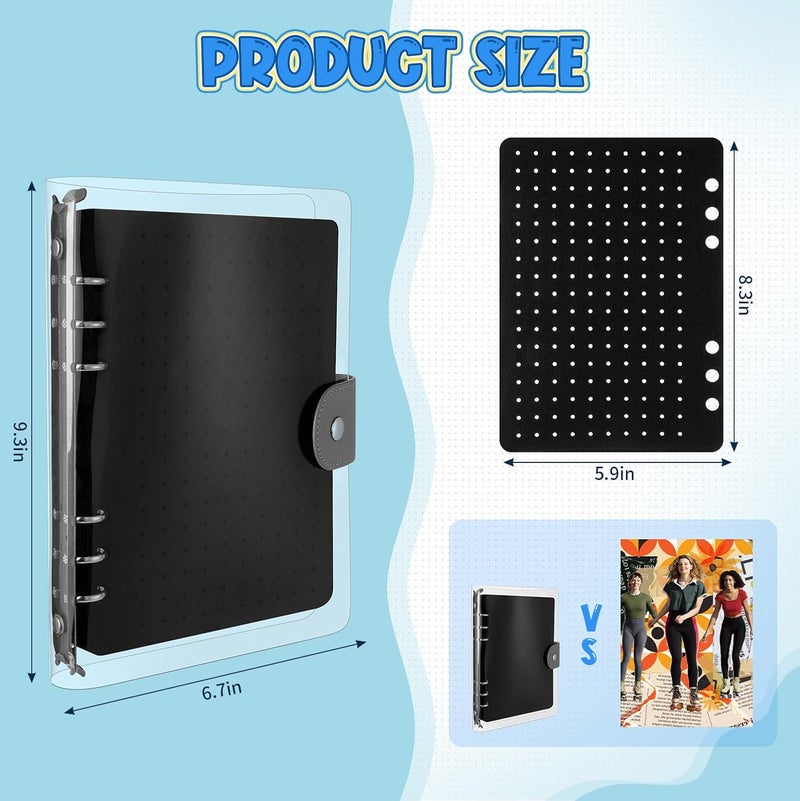 LSLYHTC 2Pcs 8 Pages Enamel Pin Display Book for Enamel Pins, Portable Travel Pins Trading Book for Collectors, A5 Pin Collection Storage Organizer Books with Clear PVC Cover (Not Include Accessories) - Image 3